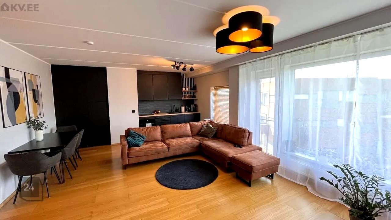 Redesigned living room and dining area.