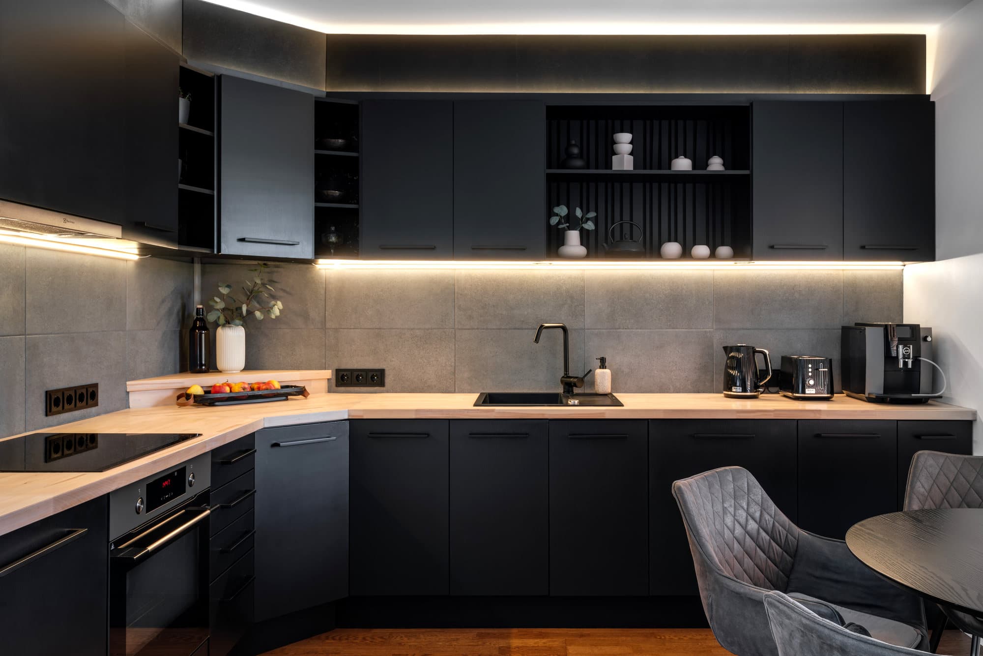 Renovated kitchen.