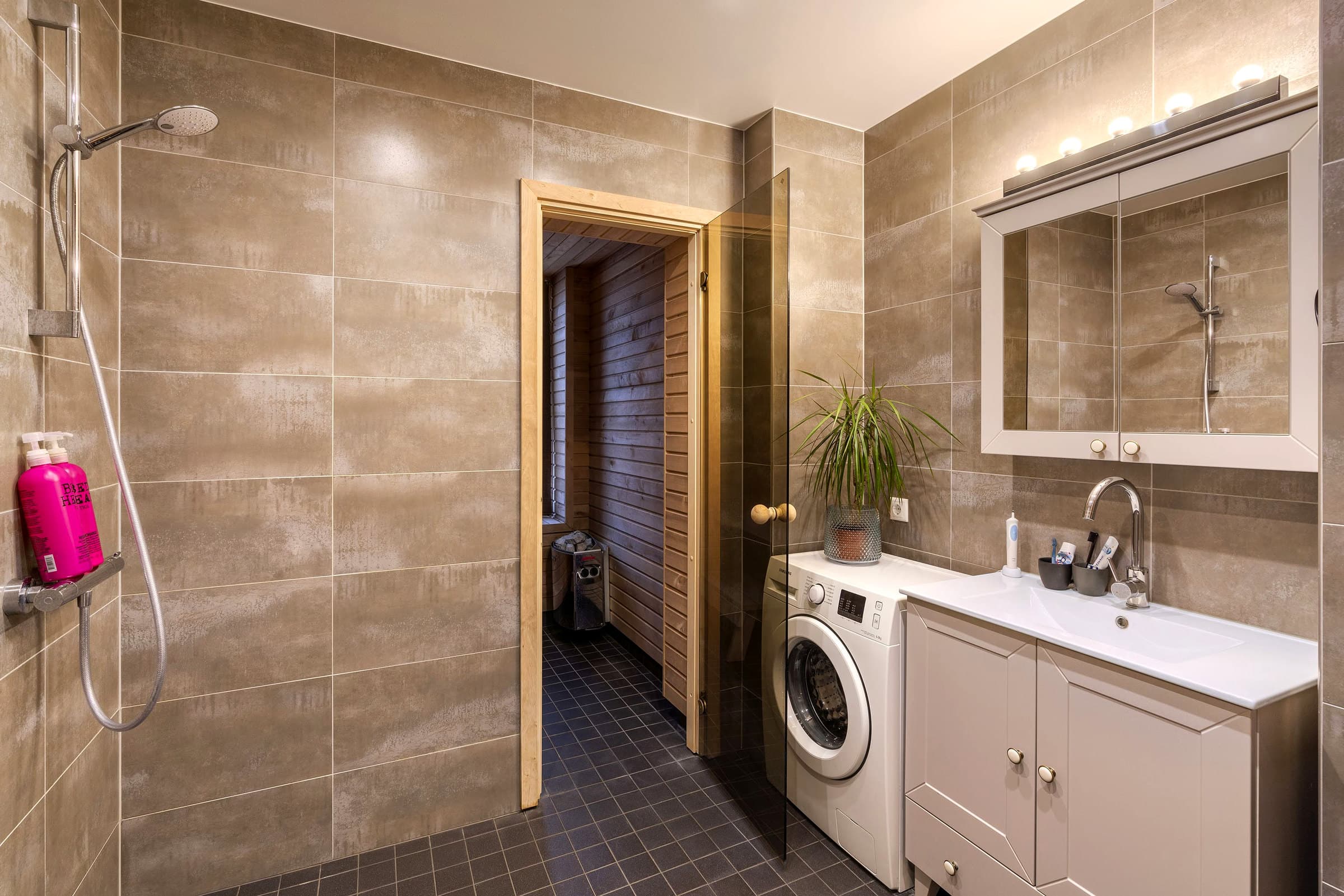 Finished bathroom and shower.