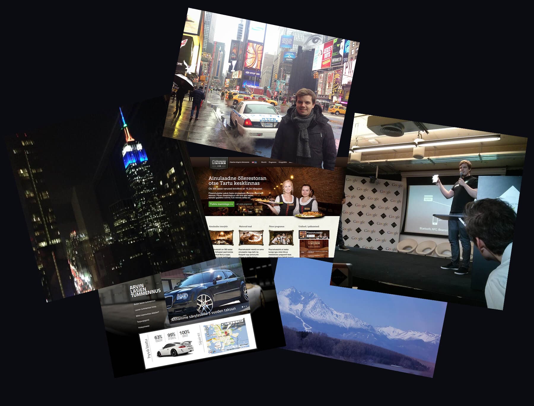 A live event with a presentation screen and audience.