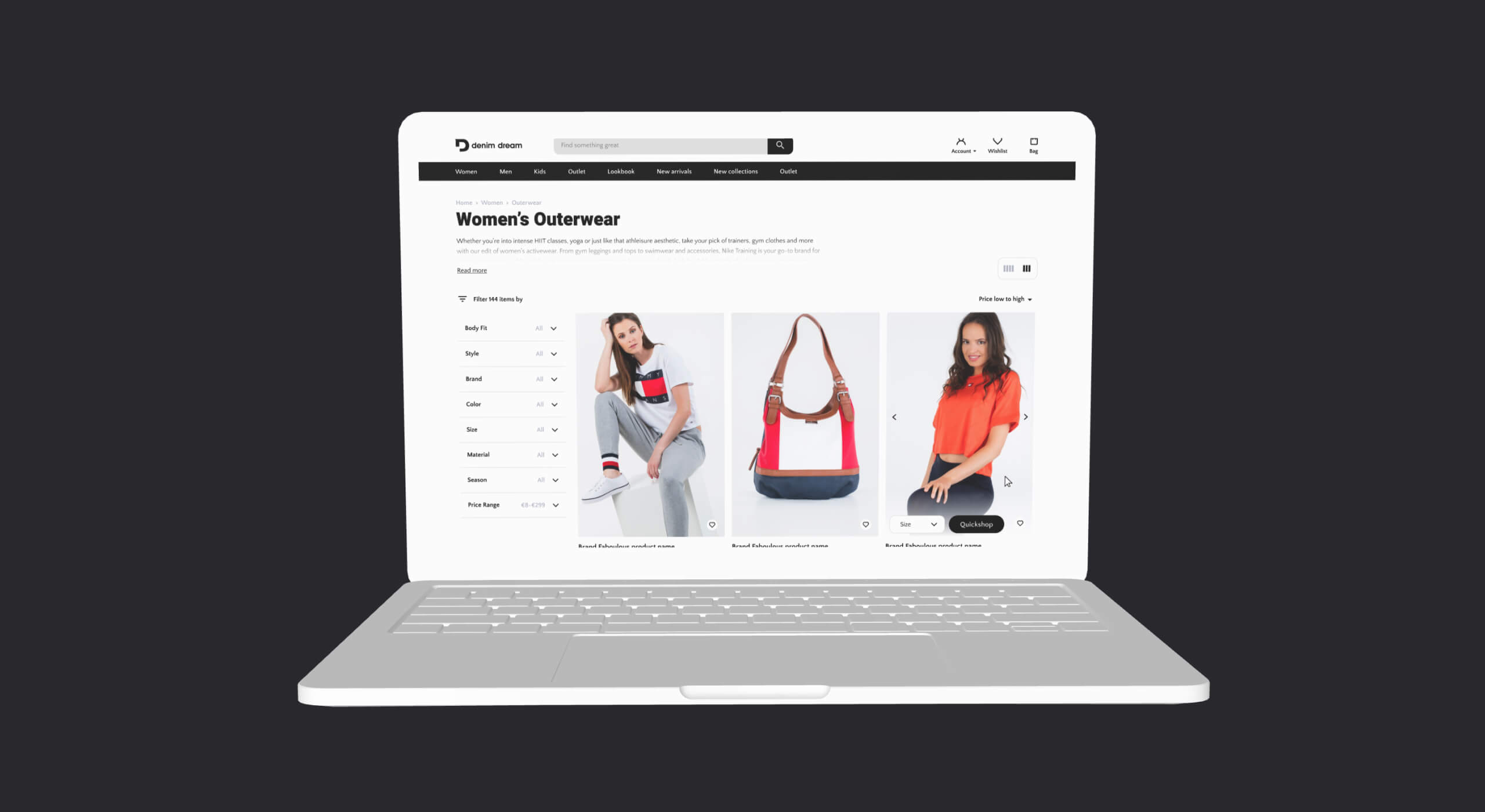 Denim Dream's eCommerce website & iOS, Android app redesign project image 9