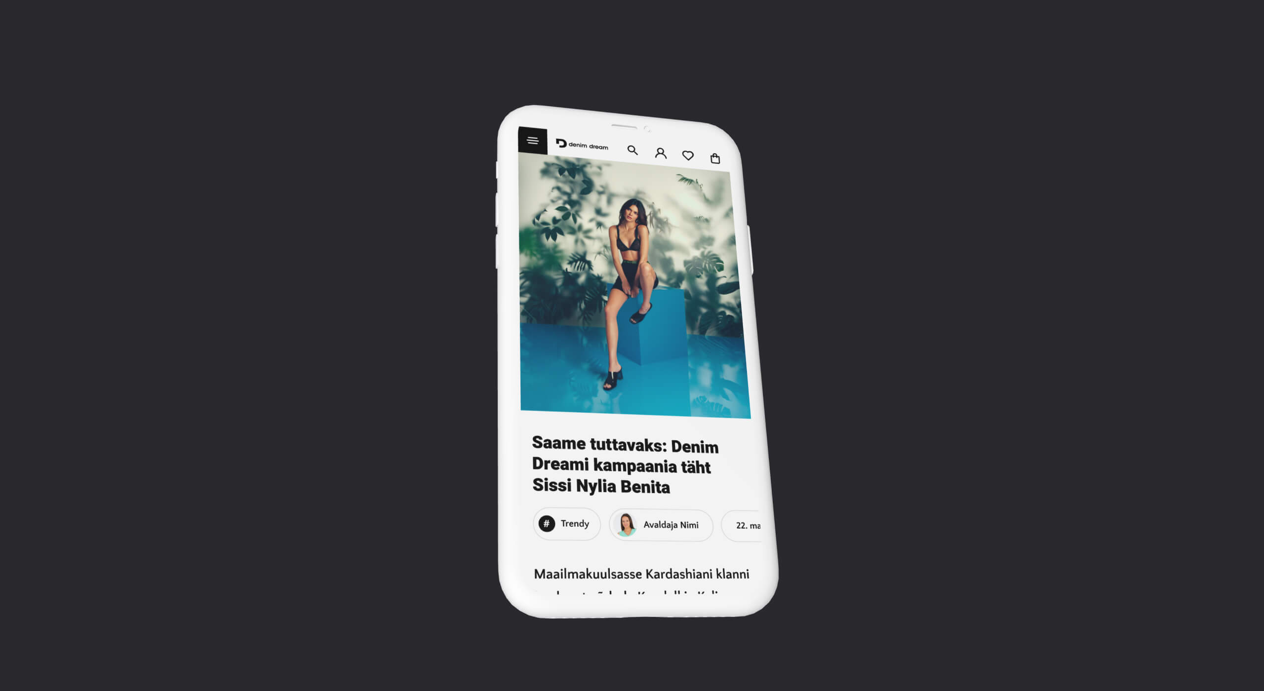 Denim Dream's eCommerce website & iOS, Android app redesign project image 6