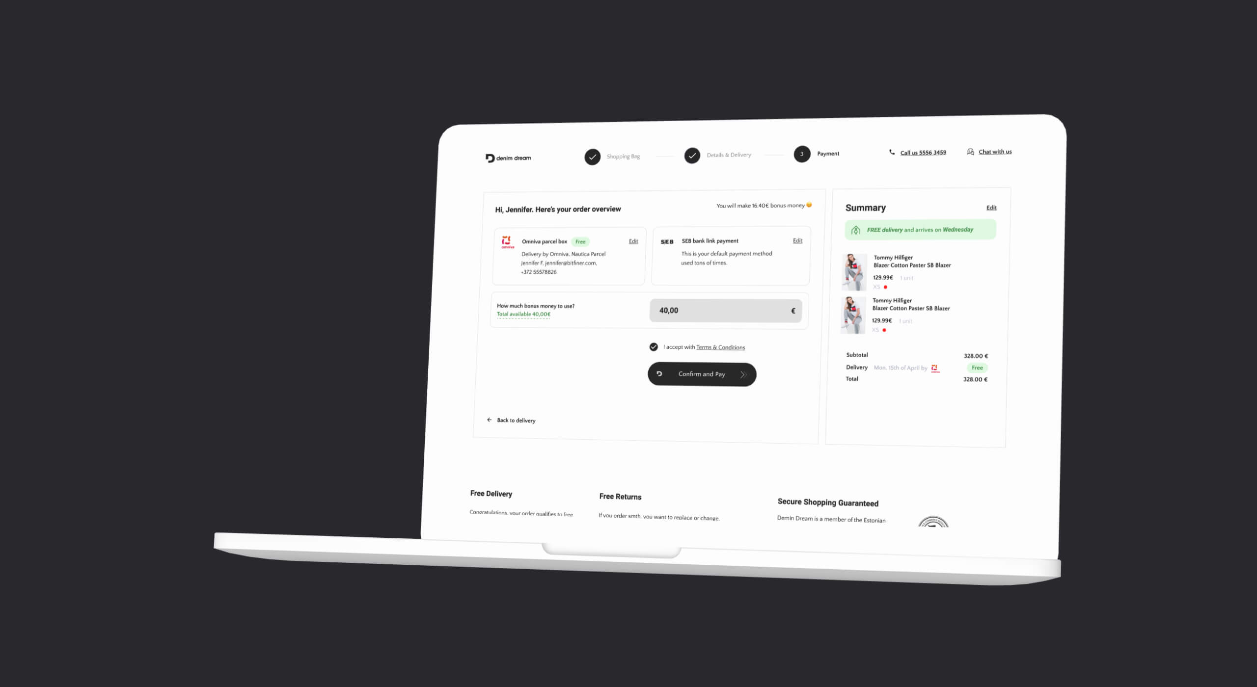 Denim Dream's eCommerce website & iOS, Android app redesign project image 10